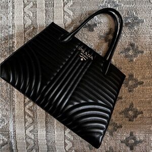 Prada Diagramme Tote with Crossbody Strap